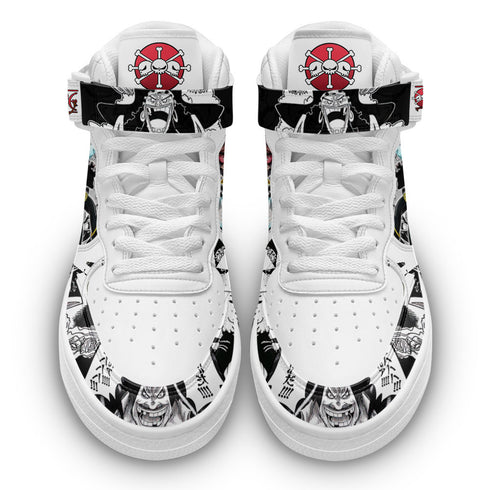 Marshall D Tech Sneakers Air Mid OP Custom Anime Shoes Mix Manga