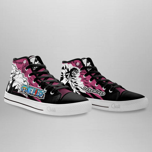 Donquixote Doflamingo High Top Shoes OP Custom Anime Sneakers Mix Manga