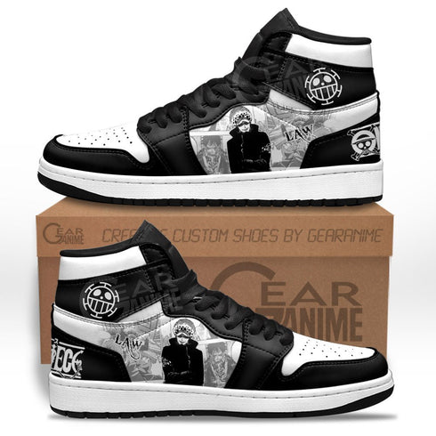 Trafalgar Law Sneakers Custom OP Shoes Manga Style