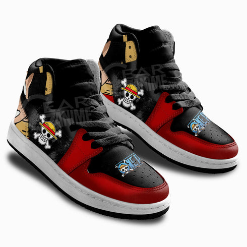Monkey D Luffy Kids Sneakers OP Anime Kids Shoes for Otaku