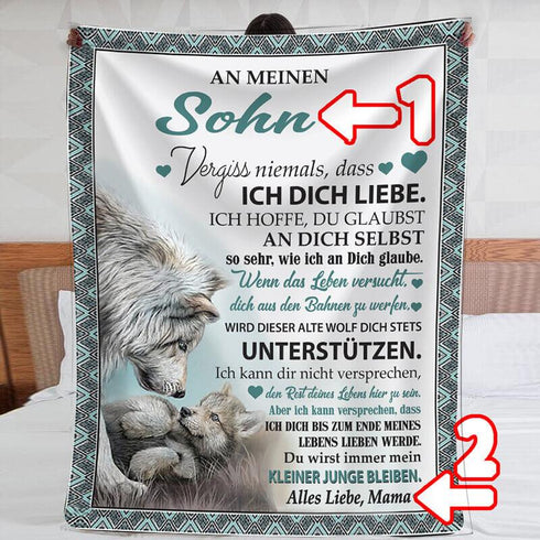 Divesart - Decke von Mutter zu Sohn - "Wolfs Loyalität"