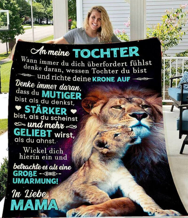 Divesart - Decke von Mutter zu Tochter - "Ein kleines aber mutiges Herz"