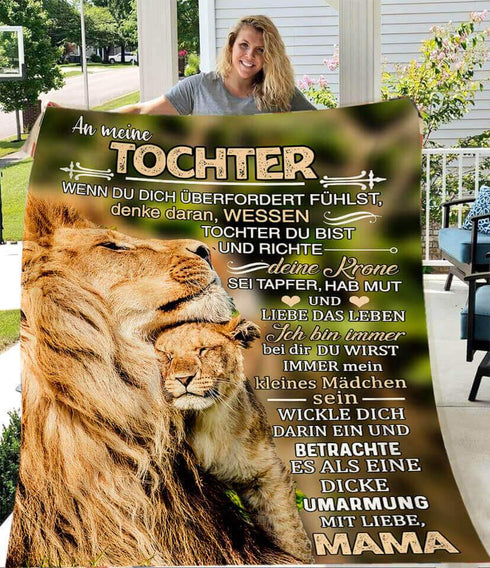 Divesart - Decke von Mutter zu Tochter - "Danke Tochter, ich habe dich"