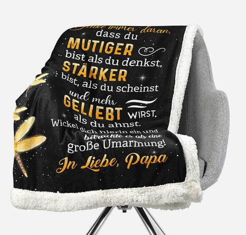 Divesart - Decke vom Vater an die Tochter - "Helle Sommerblume"