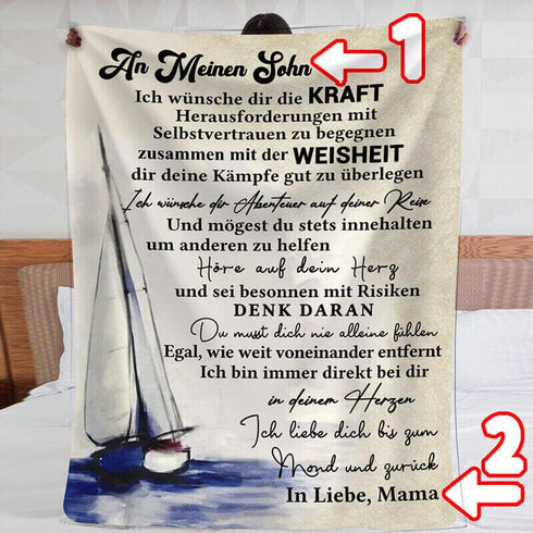 Divesart - Decke von Mutter zu Sohn - "Meeresbrise"