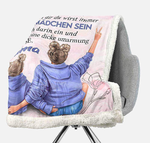 Divesart - Decke von Mutter zu Tochter - "Du bist mein Herz"