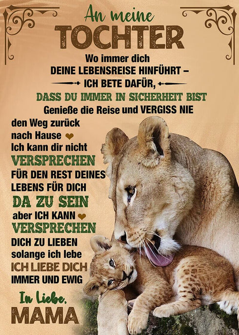 Divesart - Decke von Mutter zu Tochter - "Du bist das Wertvollste in meinem Leben"