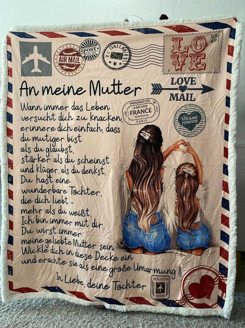 "An meine Mutter" Decke - Postkarte