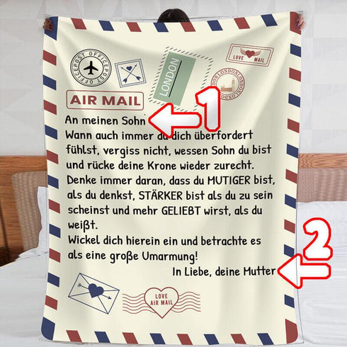 Divesart - Decke von Mutter zu Sohn - "Liebe Brief"