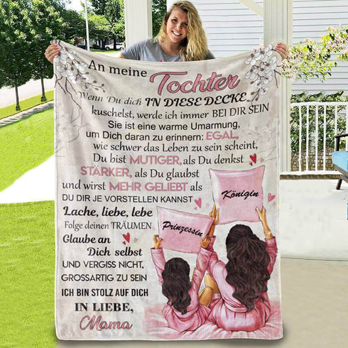 Divesart - Decke von Mutter zu Tochter - "Glück in den kleinen Dingen"