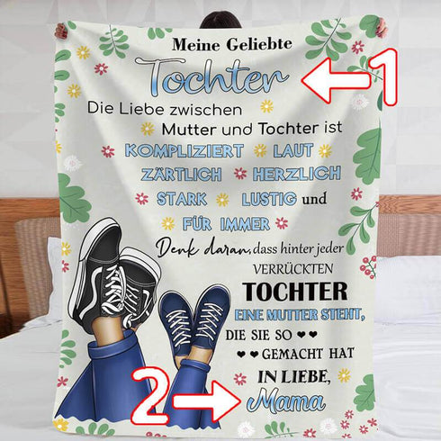 Divesart - Decke von Mutter zu Tochter - "Glückliche Momente"