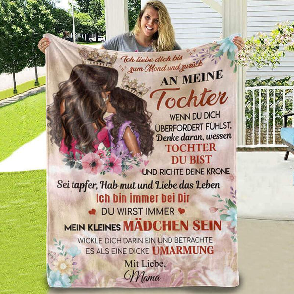 Divesart - Decke von Mutter zu Tochter - "Mamas Prinzessin"