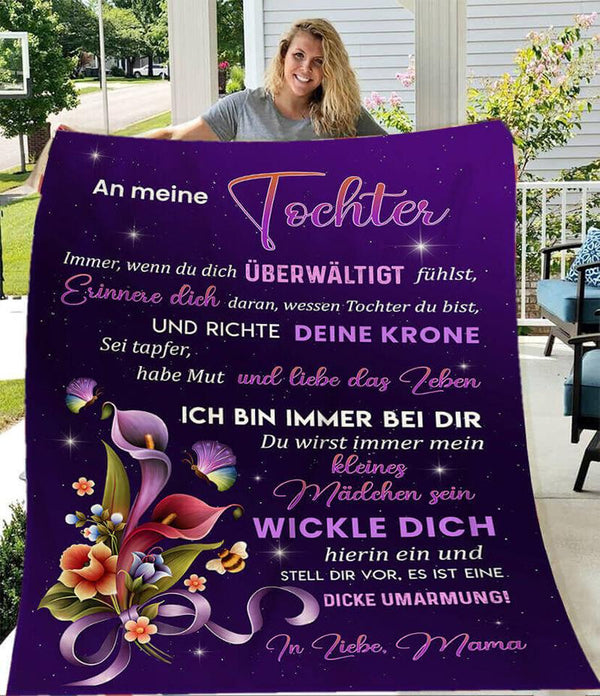 Divesart - Decke von Mutter zu Tochter - "Zartes Blütenblatt"