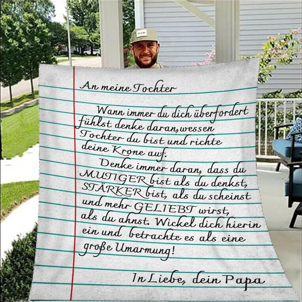Divesart - Decke vom Vater an die Tochter - "Freundliche Worte an meine Tochter"