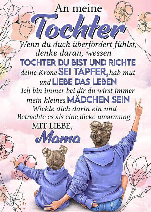 Divesart - Decke von Mutter zu Tochter - "Du bist mein Herz"