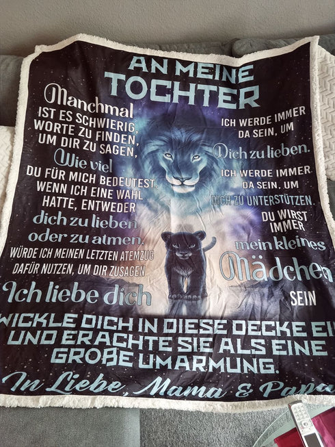 "An meine Tochter" Decke - Lion