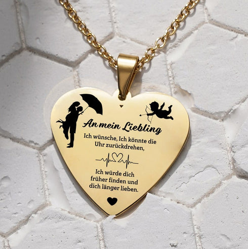 Deine Liebe inspiriert - Herzanhänger graviert für einen geliebten Menschen