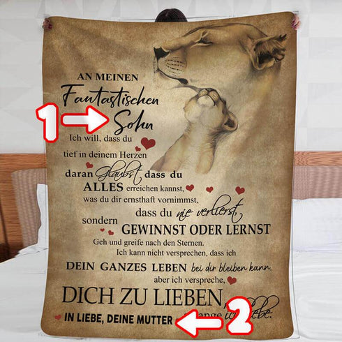 Divesart - Decke von Mutter zu Sohn - "Ich werde immer bei dir sein"