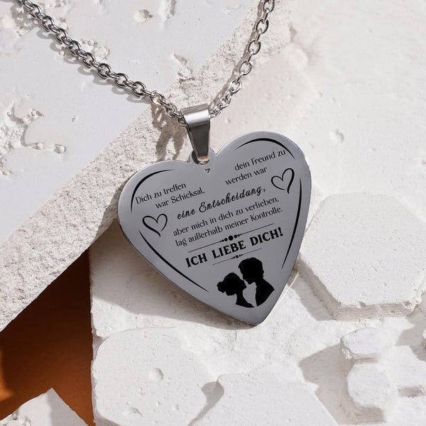 Verlieben - Herzanhänger graviert für einen geliebten Menschen