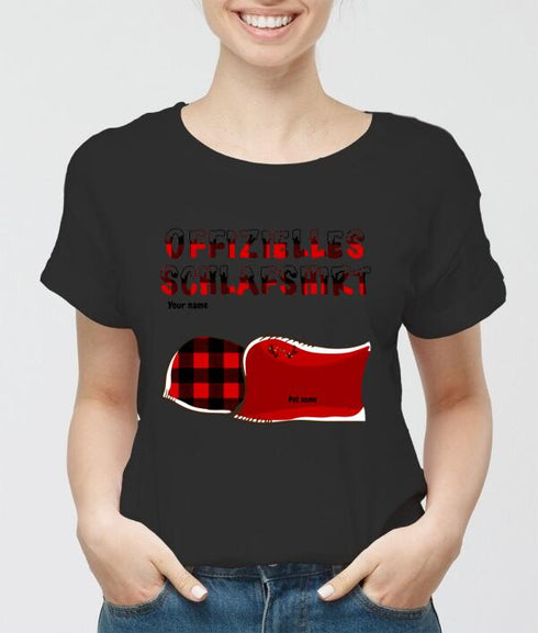 Personlig katt och hund Xmas tema officiell sömnskjorta - Julklapp till Pet Lover - Customizable T-shirt