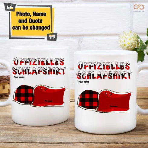 Personlig katt och hund Xmas tema officiell sömnskjorta - Julklapp till Pet Lover - Customizable