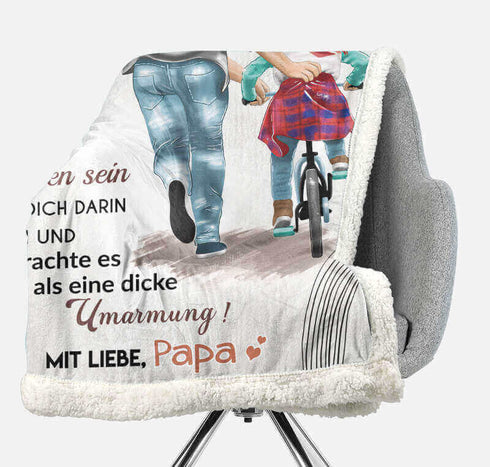 Divesart - Decke vom Vater an die Tochter - "Ich freue mich über jeden Moment mit dir"