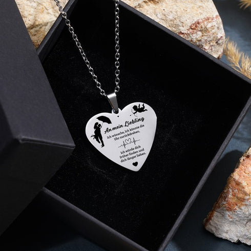 Deine Liebe inspiriert - Herzanhänger graviert für einen geliebten Menschen