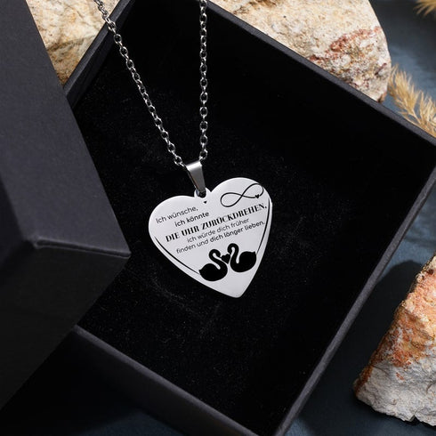 Du beflügelst mich - Herzanhänger graviert für einen geliebten Menschen