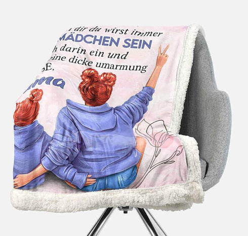 Divesart - Decke von Mutter zu Tochter - "Du bist mein Herz"