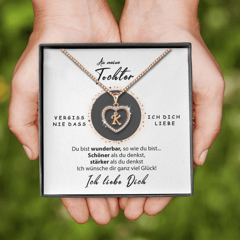 Divesart - Silber Initialen Halskette - An meine Tochter