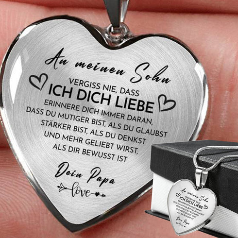 Divesart - Herz Halskette - An meinen Sohn von Papa