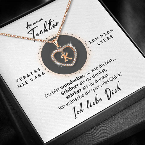 Divesart - Silber Initialen Halskette - An meine Tochter