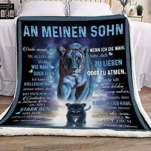"An meinen Sohn" Decke - Tiger