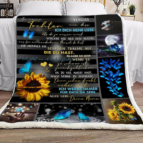 "An meine Tochter" Decke - Sonnenblume 3