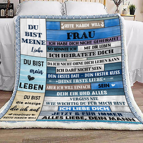 "An meine Frau" Decke - Liebe