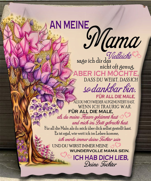 "An meine Mama" Decke - Baum