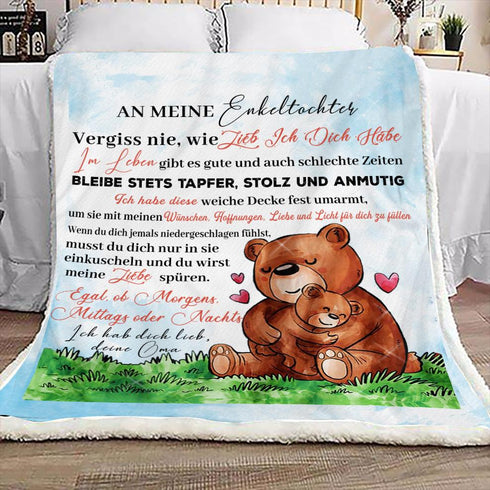 "An meine Enkeltochter" Decke - Bär