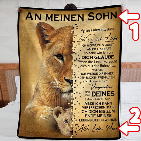 Divesart - Decke von Mutter zu Sohn - "Ich glaube an dich"