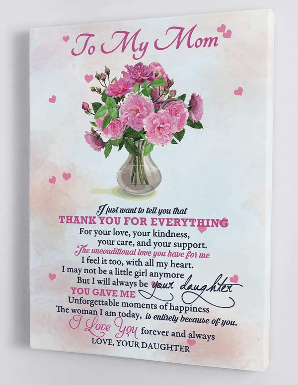 Gift For Mom - From Daughter - Framed Canvas DM008