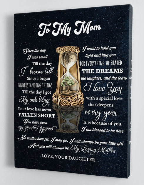 Gift For Mom - From Daughter - Framed Canvas DM009