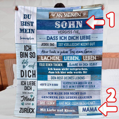 Divesart - Decke von Mutter zu Sohn - "Die Unvermeidlichkeit der Liebe"