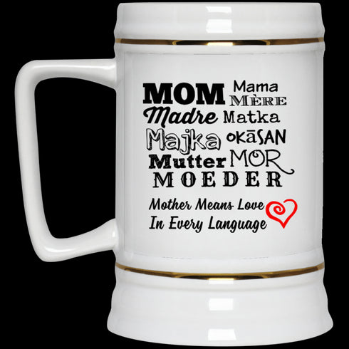 Mother Means Love In Every Language Mug Gift For Mom