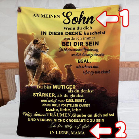 Divesart - Decke von Mutter zu Sohn - "Liebevolle Berührung"