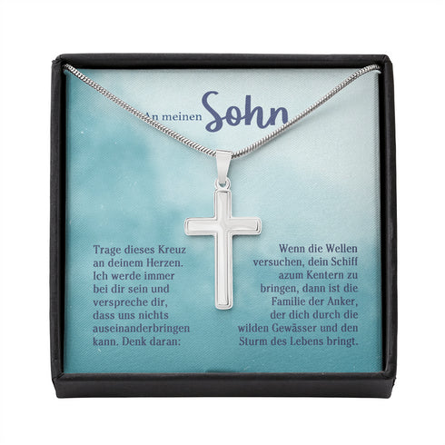 "An meine Sohn" Halskette - Kreuz