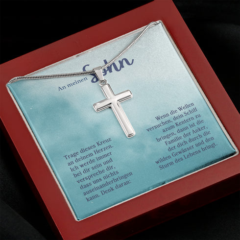 "An meine Sohn" Halskette - Kreuz