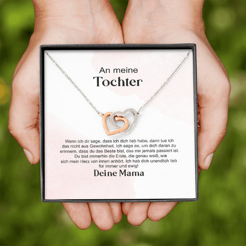 "An meine Tochter" Halskette - Ich liebe dich