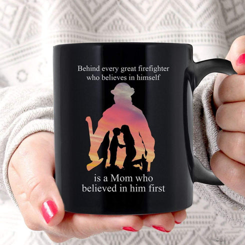 Mom Behind Firefighter - Gift For Mom, Gift For Mother's Day - Coffee Mug