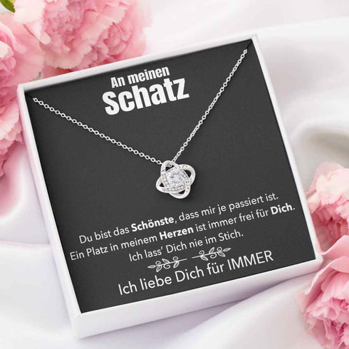 Weißgold Halskette - An meinen Schatz