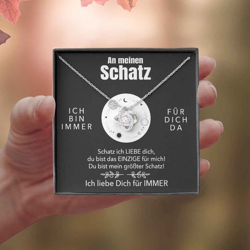 Weißgold Halskette - An meinen Schatz - Ich liebe Dich