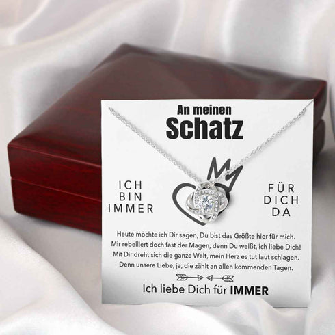 Weißgold Halskette - An meinen Schatz - Für Immer
